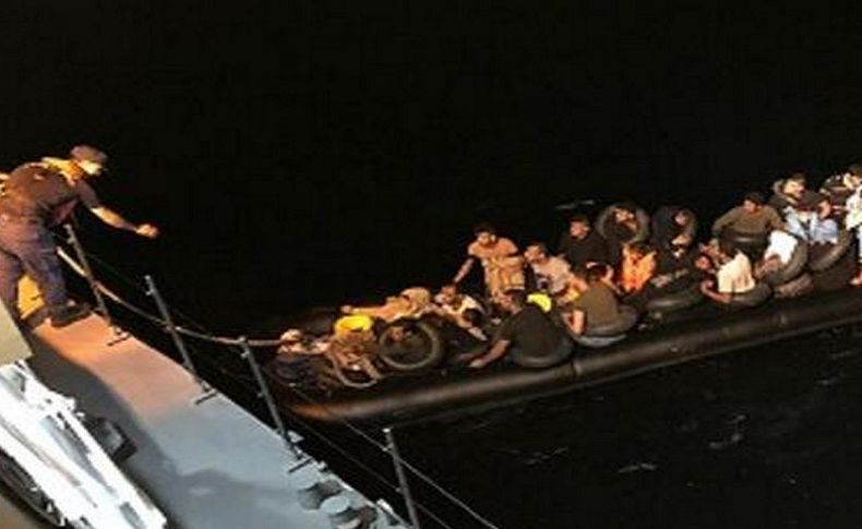 Ayvalık’ta 41 göçmen yakalandı
