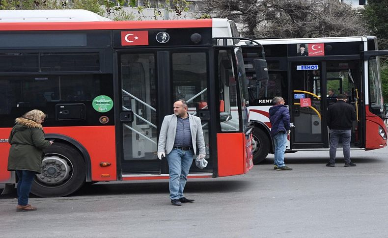 Belediye otobüslerinde vatandaşlara maske uyarısı