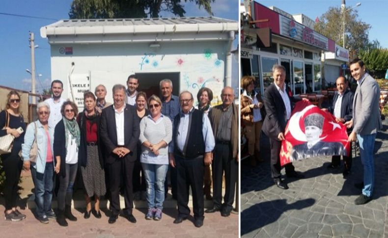 CHP Urla'dan muhtarlara 'Cumhuriyet' ziyareti