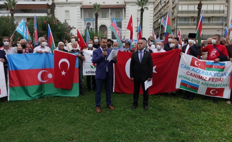 İzmir'de Fransa'nın Ermenistan politikası protesto edildi