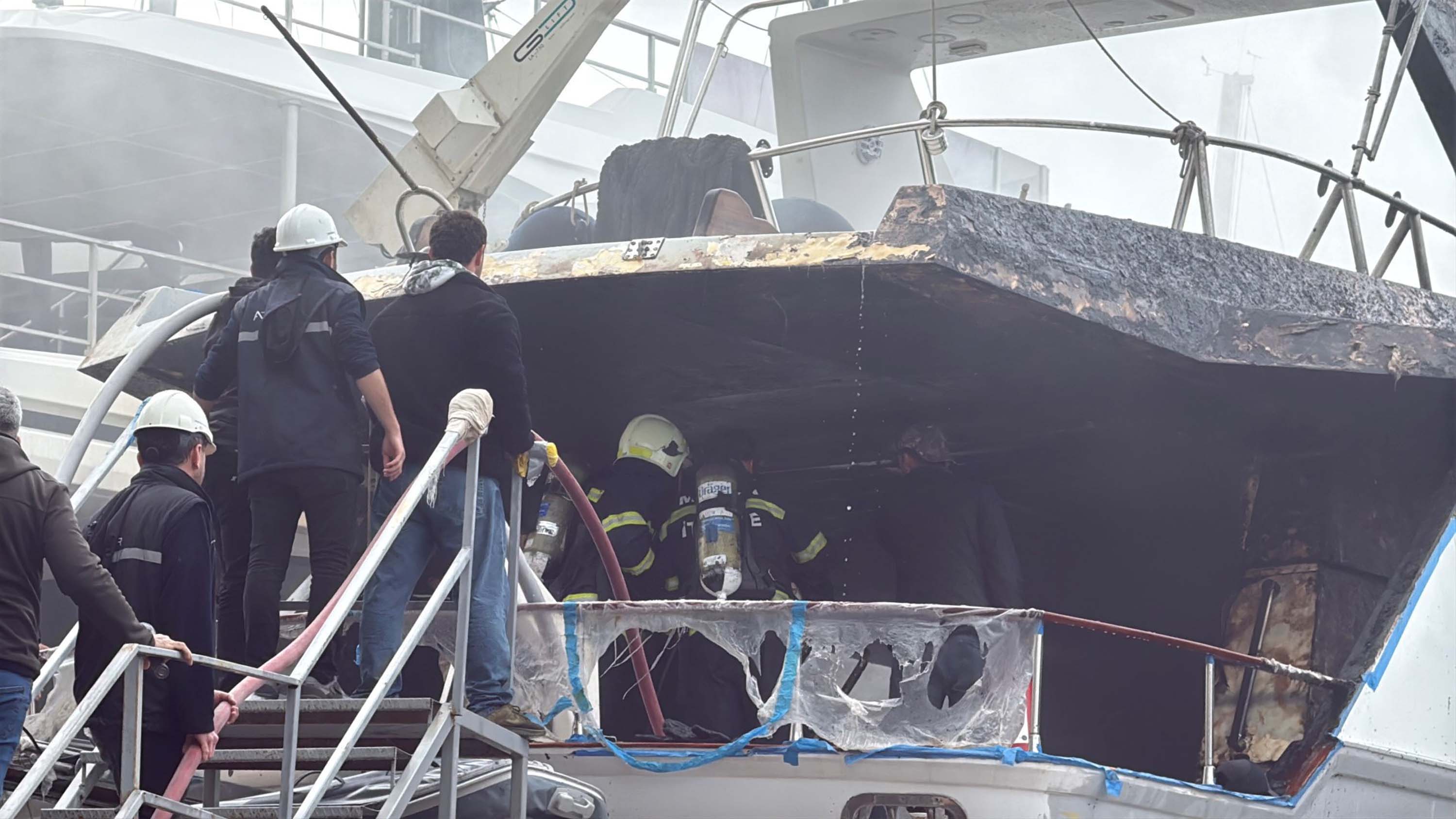 Trabzonspor'un eski başkanın yatı Bodrum'da yandı