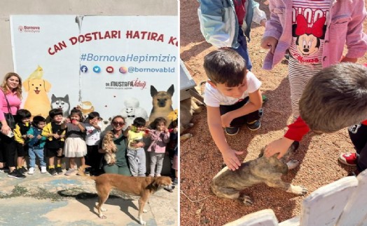 Bornova'da minik dostlar can dostlarıyla buluştu