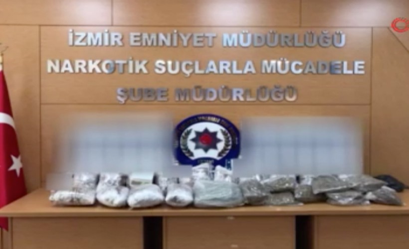 İzmir'de 24 kilo esrar ve 30 bine yakın sentetik ecza ele geçirildi