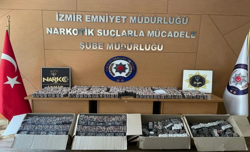 İzmir’de 89 bin adet sentetik ecza ele geçirildi