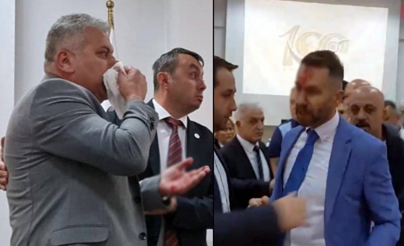 MHP'li belediye meclis üyesi, CHP'li üyeye kafa atıp burnunu kırdı
