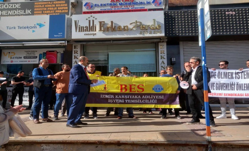 BES İzmir Şubesi'nden Karşıyaka Adliyesi Çiğli Ek Binası’yla ilgili asansör protestosu