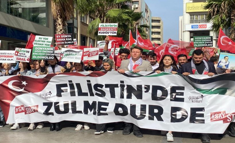 İzmir'de AK Partili gençler, Gazze için yürüdü