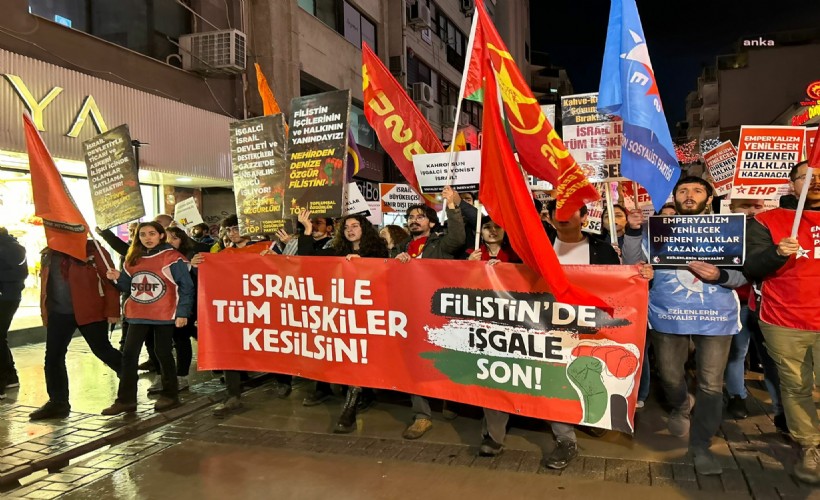 İzmir'de Filistin'e destek için Alsancak Limanı önünde eylem!