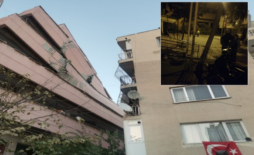 Karabağlar'da lise binası yan yattı: Apartman sakinleri mağdur oldu!