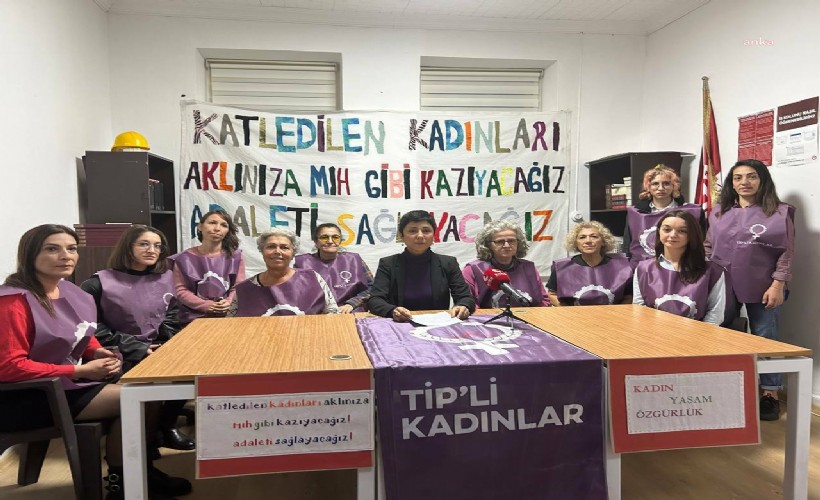TİP'li kadınlar İzmir'de erkek şiddetini protesto etti