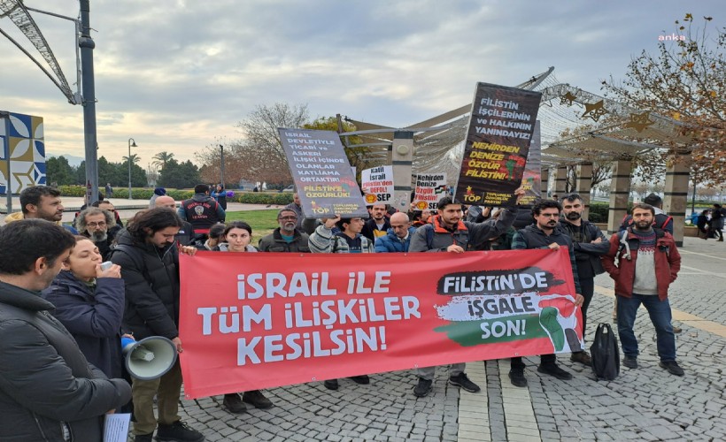 İzmir'de 'Filistin'e destek' eylemine polis müdahalesi: 16 gözaltı