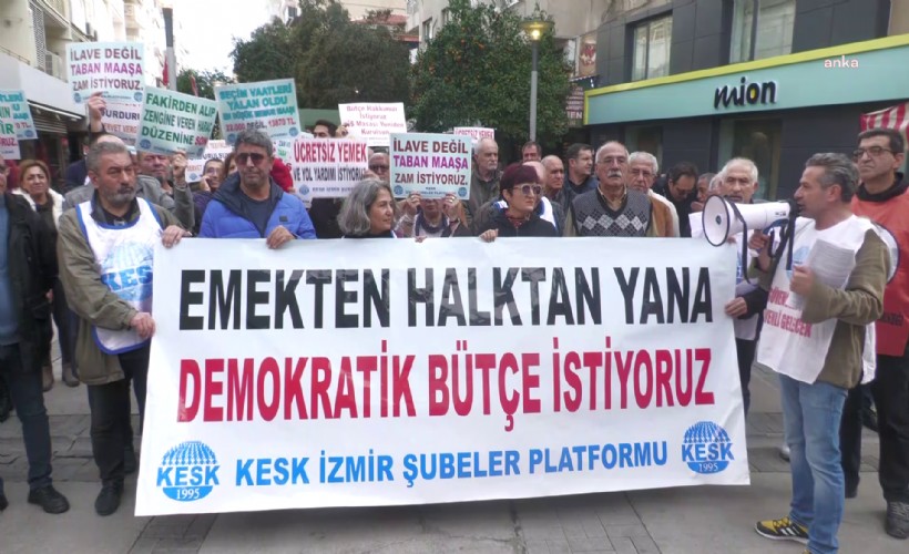 KESK'ten İzmir'de bütçe protestosu: İnsanca bir yaşam