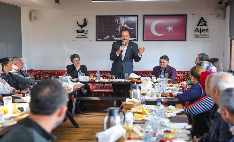 MHP'li Osmanağaoğlu Aliağa'da muhtarlarla bir araya geldi