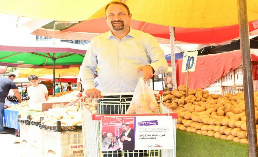 Çiğli’deki pazarlarda alışveriş arabası uygulaması başladı