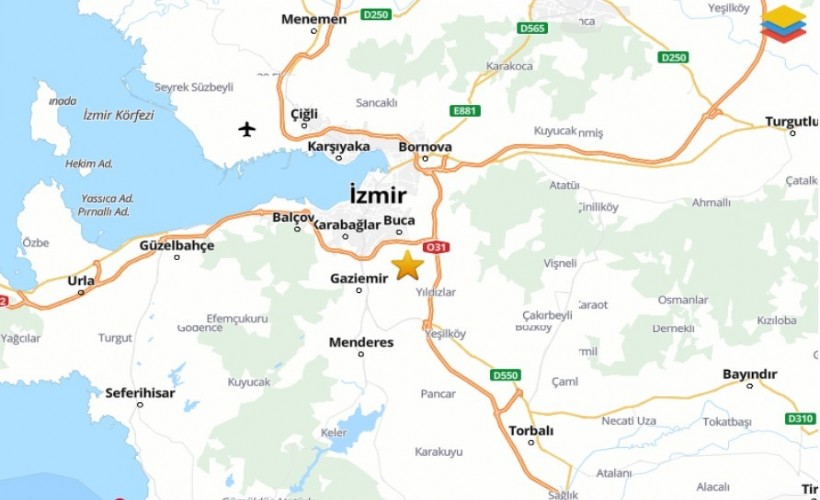 İzmir'de 3,3 büyüklüğünde deprem