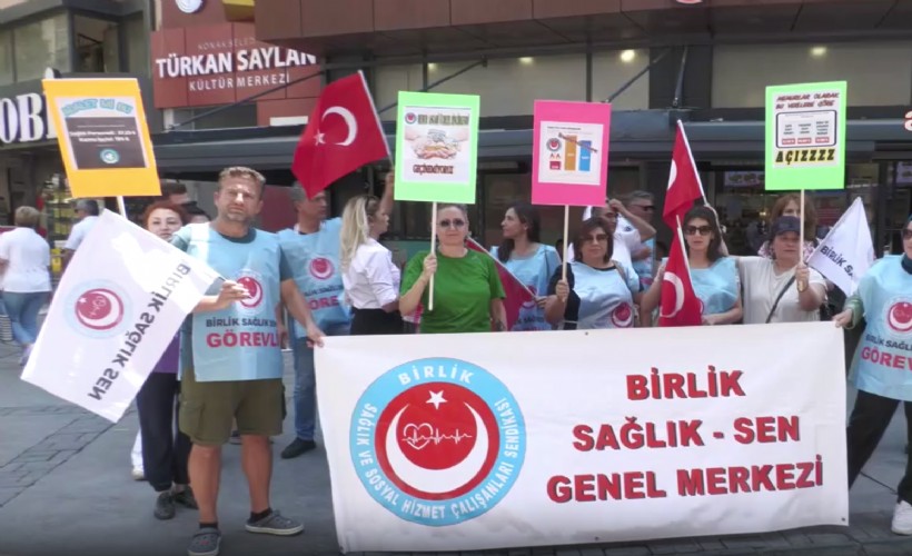 İzmir'de 'kurban kesemiyoruz' diyen memurlardan protesto