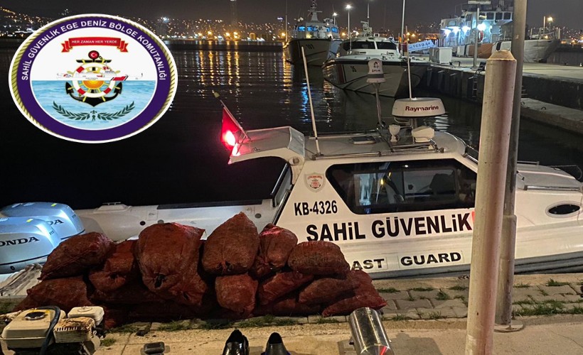 İzmir'de kaçak avlanan 500 kilogram midye ele geçirildi