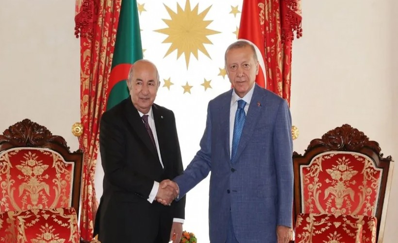 Erdoğan ile Cezayir Cumhurbaşkanı Tebbun'un görüşmesi başladı