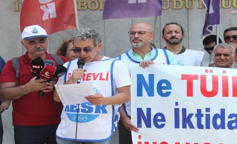 KESK İzmir'de enflasyon rakamlarını ve maaşları protesto etti