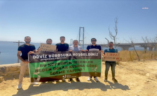 CHP'li gençlerden araç geçiş garantili köprülerde eylem