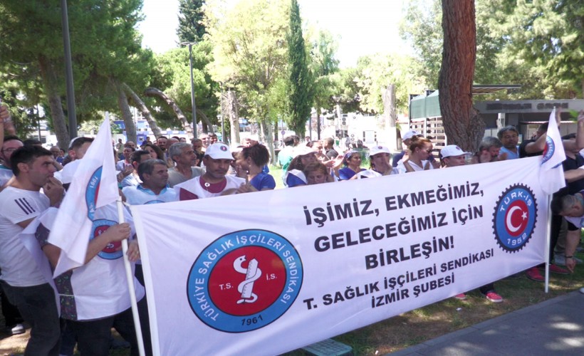 EÜ Hastanesi çalışanları iş bıraktı:Sadaka değil emeğimizin hakkını istiyoruz