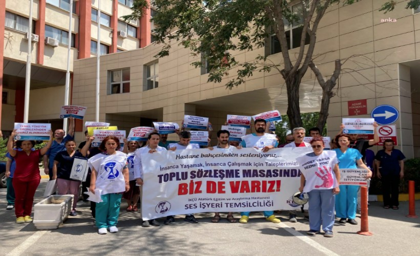 İzmir'de sağlıkçılardan 'maaş' eylemi: 45 bin TL istiyoruz