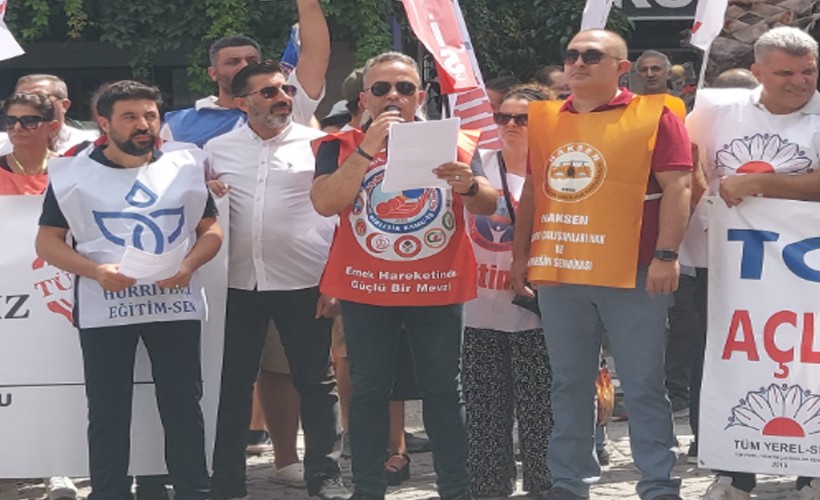 Kamu Konfederasyonları Platformu İzmir'de iş bıraktı: Bu sefalet oranlarını kabul etmiyoruz!