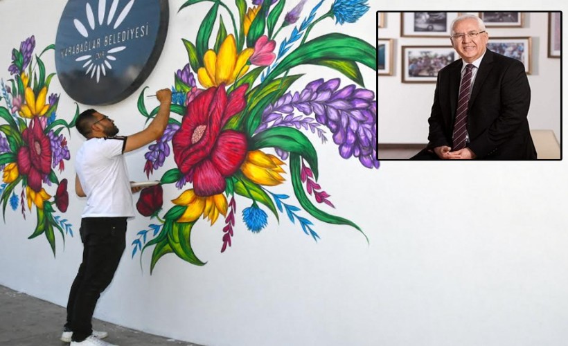 Karabağlar'da duvarlar resimlerle süsleniyor: Kibar'a estetik dokunuş