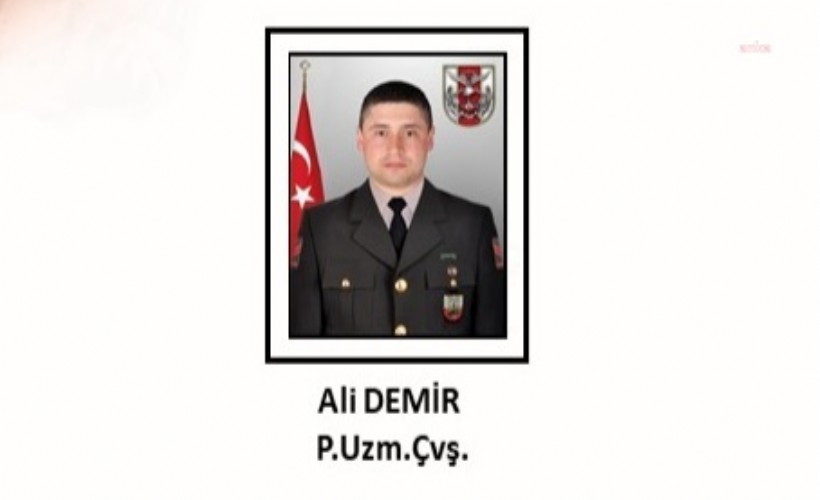 MSB Uzman Çavuş Ali Demir'in şehit olduğunu duyurdu