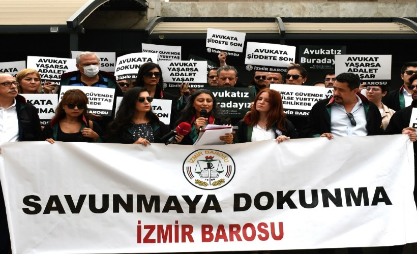 İzmir Barosu, avukata şiddeti protesto etti