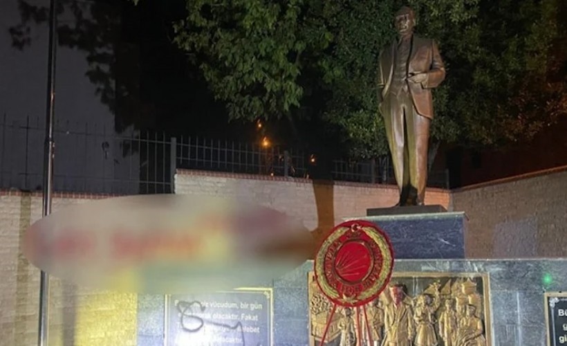 İzmir'de Atatürk Anıtı’na saldıran şüpheli tutuklandı