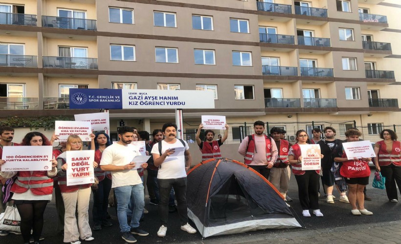 TİP İzmir'den kamp çadırlı 'barınma' eylemi