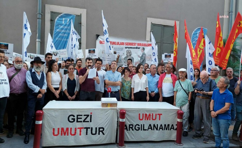 Yargıtay'ın Gezi Davası kararı TMMOB tarafından İzmir'de protesto edildi