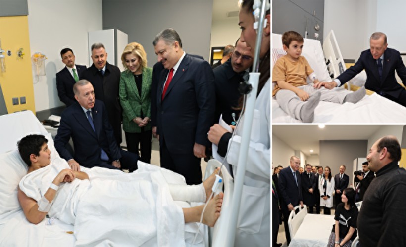 Cumhurbaşkanı Erdoğan İzmir Şehir Hastanesi Çocuk Servisi'ni ziyaret etti
