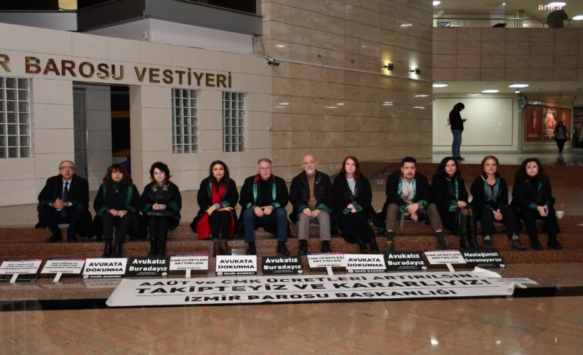 İzmir Barosu, Yeni CMK ücret tarifesini protesto etmek için oturma eylemi başlattı