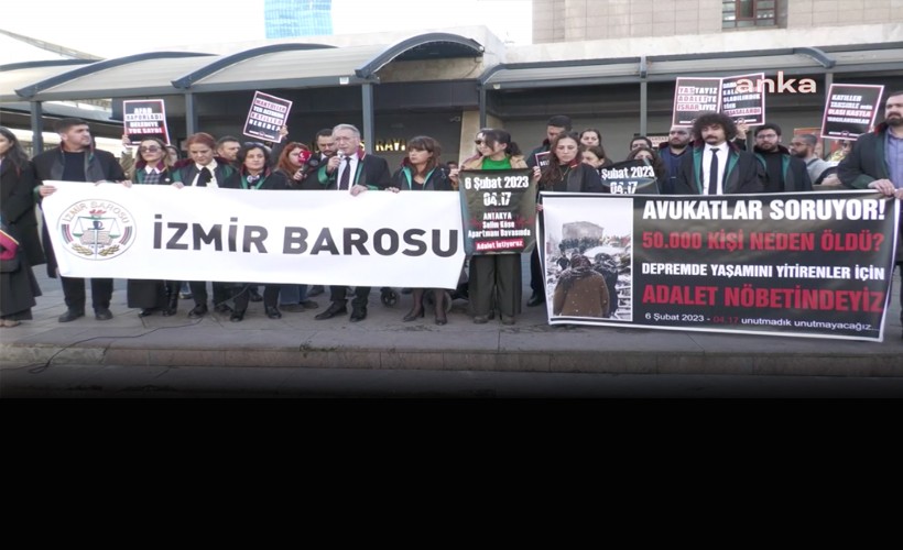 İzmir'de 6 Şubat deprem davaları için Adalet Nöbeti: Sorumlular yargılansın!