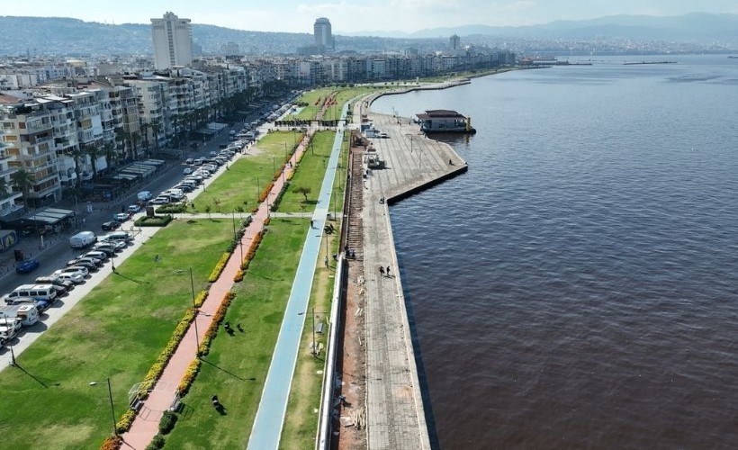 Kordon’da deniz taşkınlarını önlemek için yoğun tempo