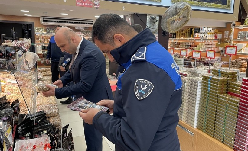 Aliağa Belediyesi Zabıta Müdürlüğü’nden yılbaşı denetimi