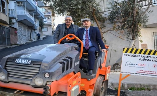 Bornova'da 8 mahalleye eş zamanlı asfalt serimi: Başkan Eşki: 'Yol sorununu bitireceğiz'