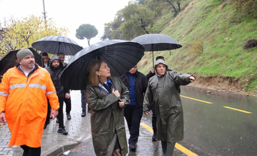 Nazilli’de heyelan riski olan mahallede inceleme yapıldı