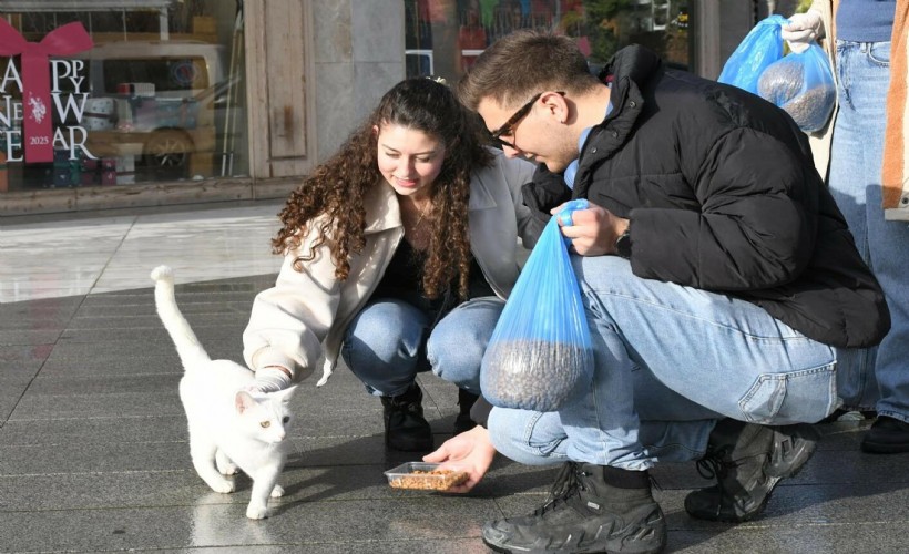 Patili dostları beslediler