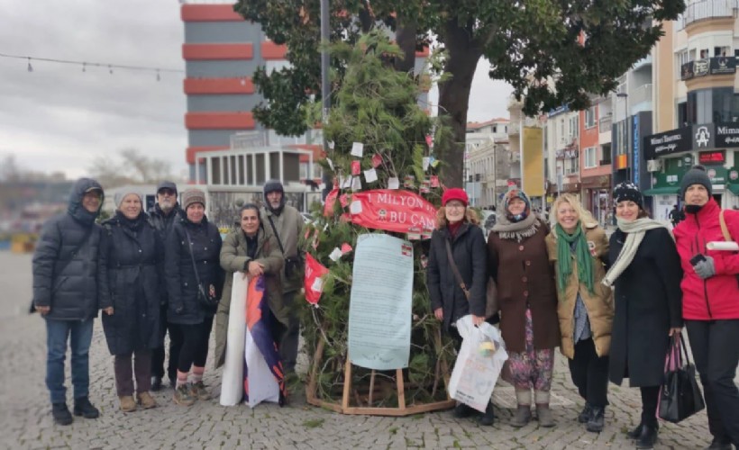 Yılbaşı ağacıyla 'katliam' mesajı: Kazdağları’nda doğa yok ediliyor!