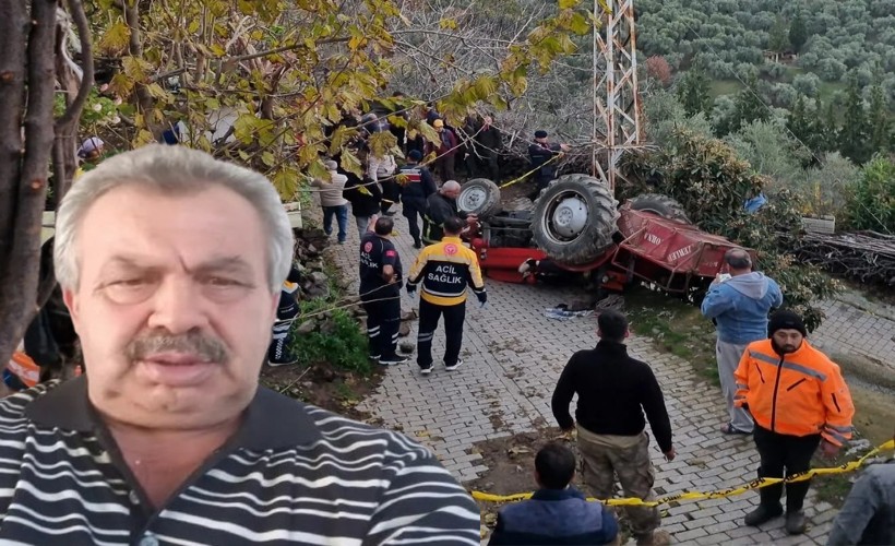 Zeytin hasadından dönen çiftçi devrilen traktörün altında can verdi