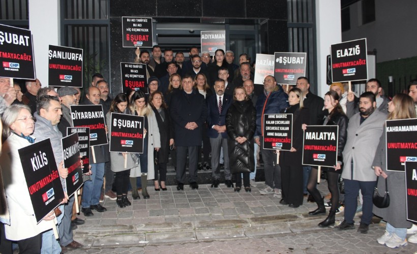 CHP İzmir İl Örgütünden 6 Şubat anması
