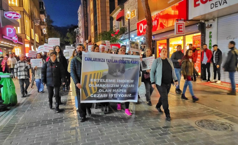 İzmir'de, İstanbul'da vahşice öldürülen 'Eros' için yürüdüler