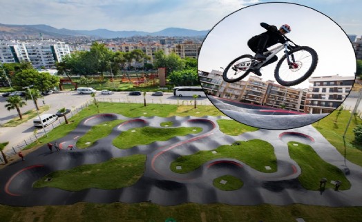 Karşıyaka'da heyecanın adresi Pump Track Bisiklet Parkuru oldu