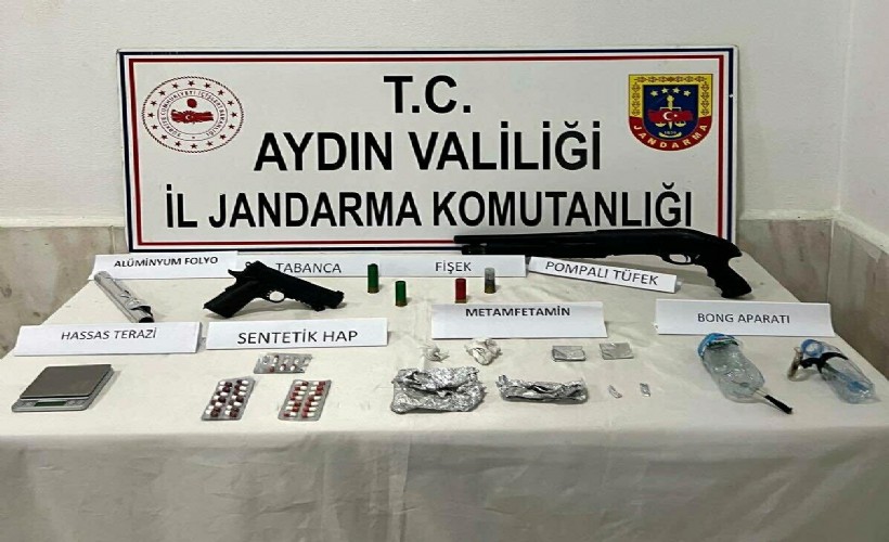 Evinde uyuşturucu ve ruhsatsız silahla yakalanıp, tutuklandı