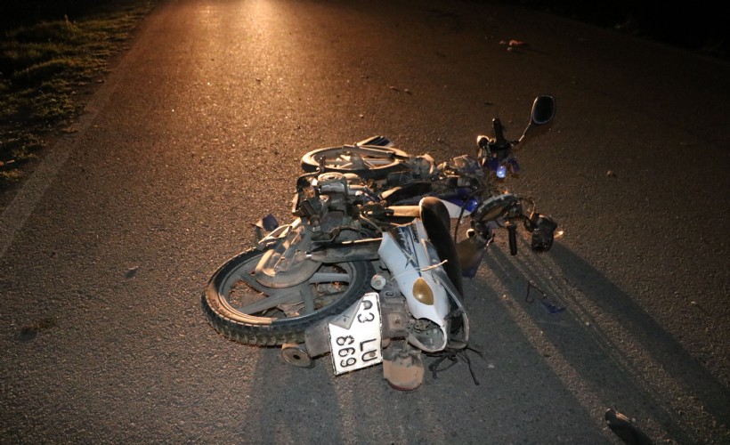 Ticari araçla çarpışan motosikletli yaralandı