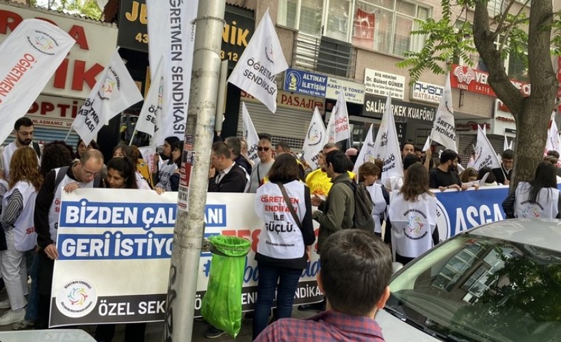 'Patronların bakanı Yusuf Tekin istifa!' sloganıyla Bakanlığa yürüdüler
