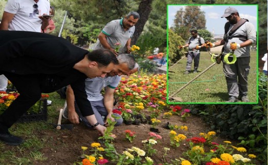 Bornova'da parklar yaza hazır